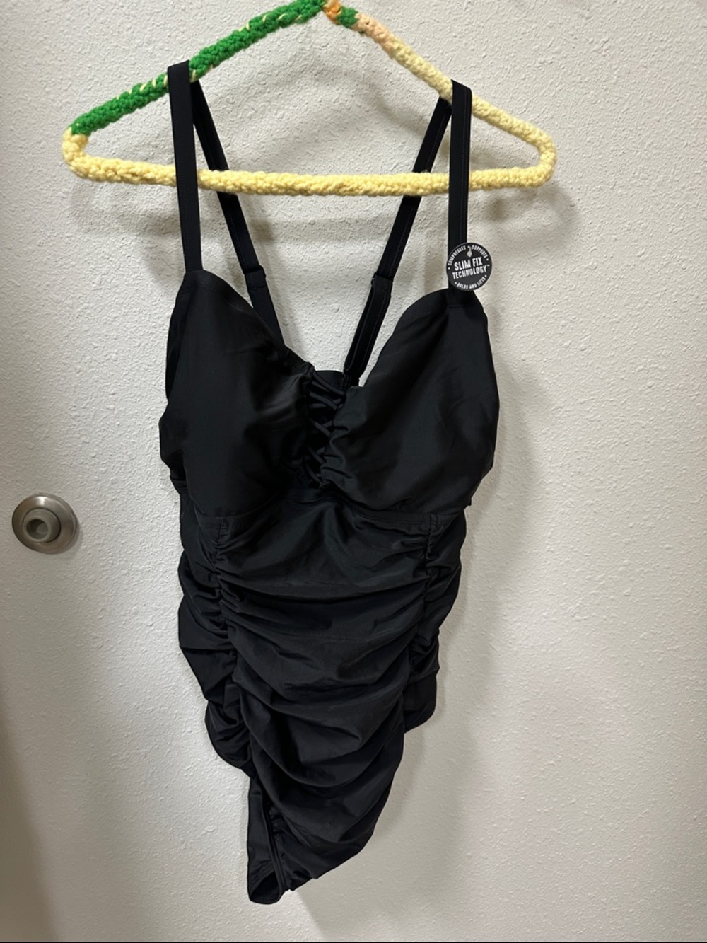 torrid Black Ruched One-Piece Swim